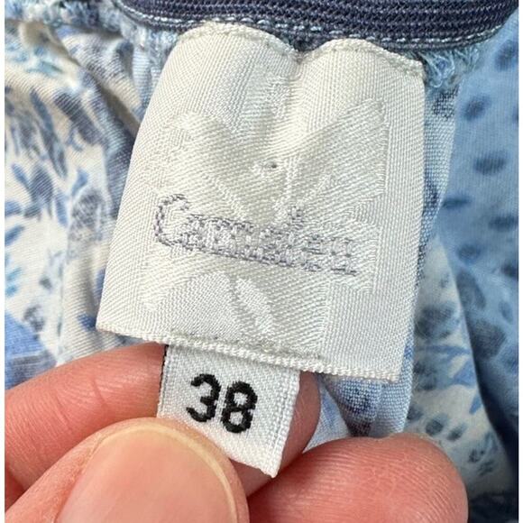 Vintage Camaieu Patterned Cap Sleeve Dress Size 38 Women’s Blue - Picture 4 of 7